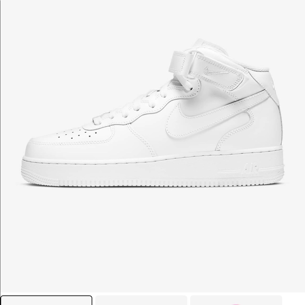 White womens mid Air Force 1s